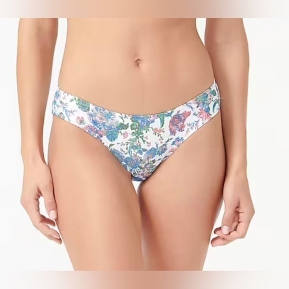 J. Crew Eco Surf English Garden Ivory Multi Hipster Bikini Bottoms Size 2X NWT